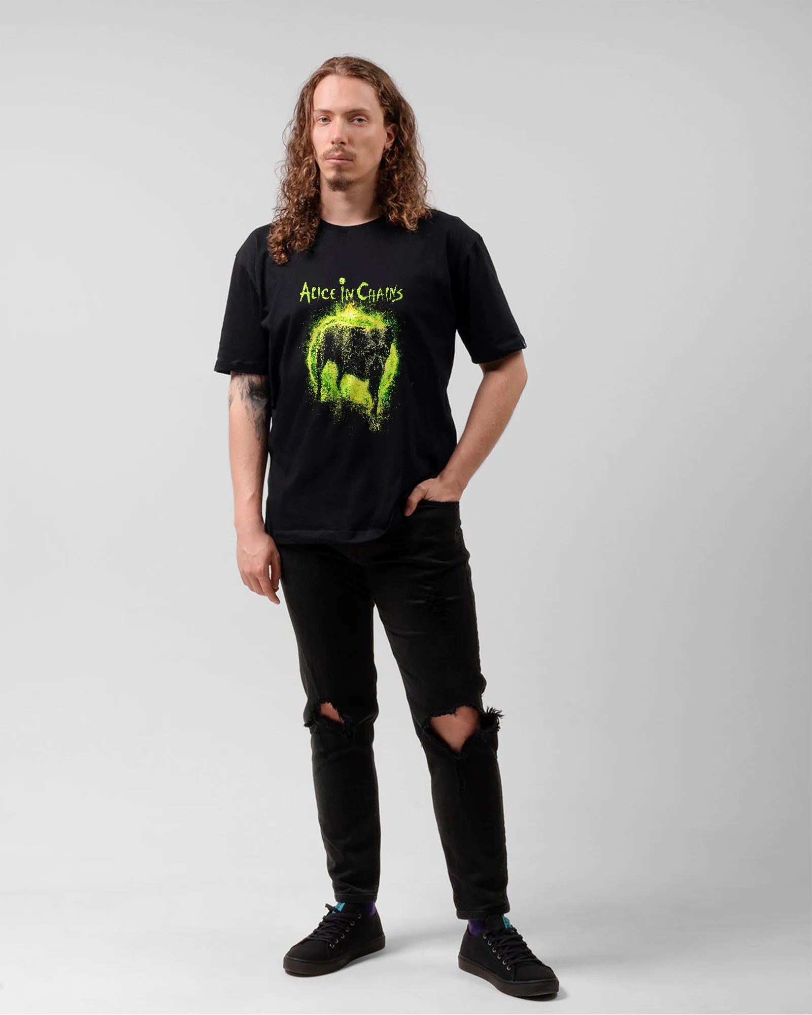 Camiseta Alice In Chains Dog Grunge Rock - Image 5