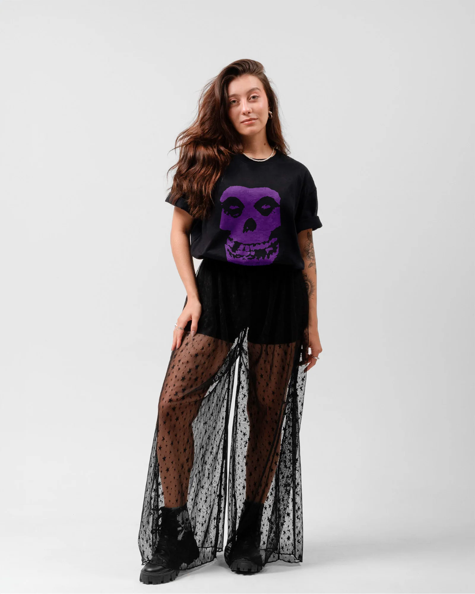 Camiseta Alternativa Misfits Skull Roxo - Image 4