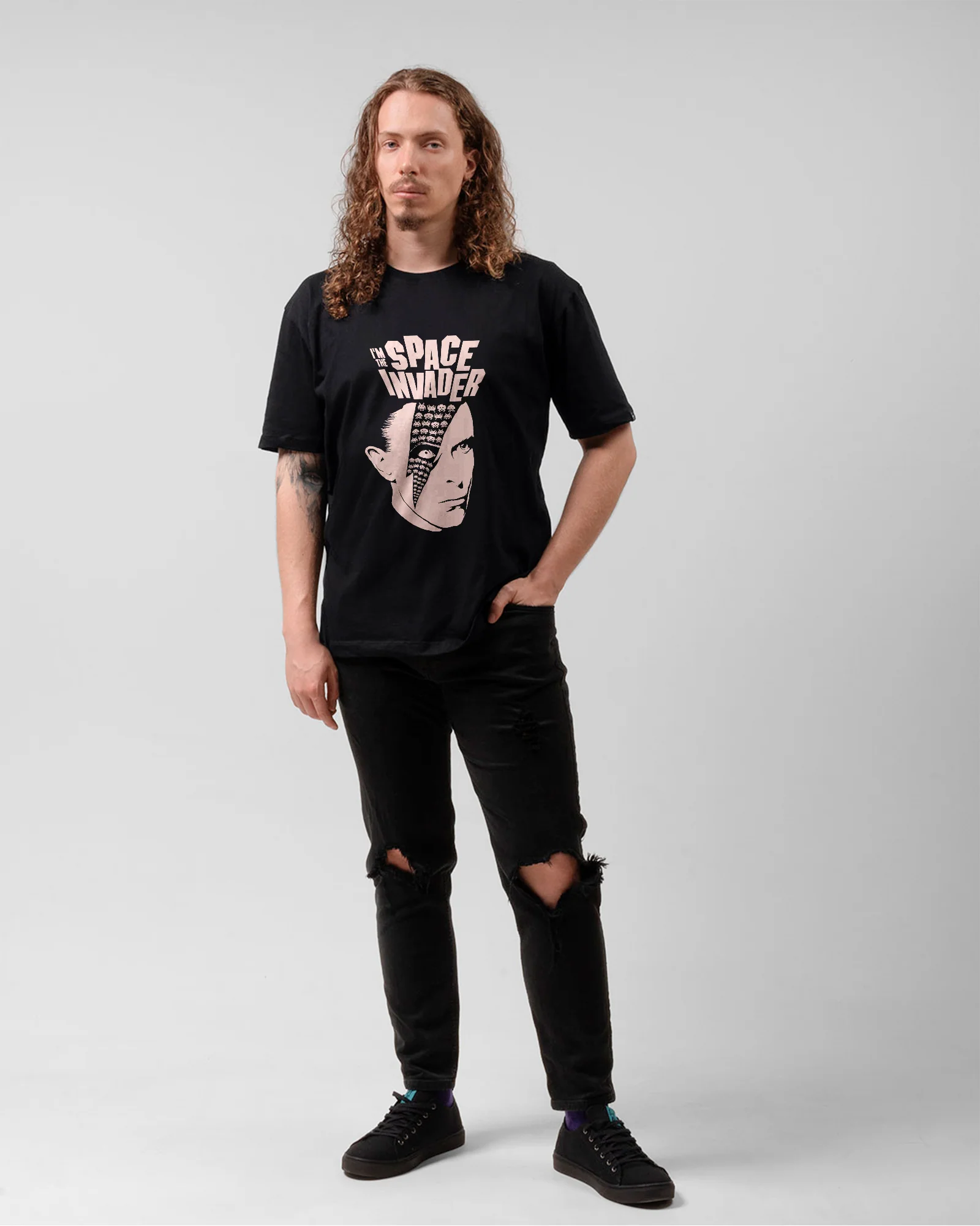Camiseta David Bowie Space Invaders Vintage - Image 5