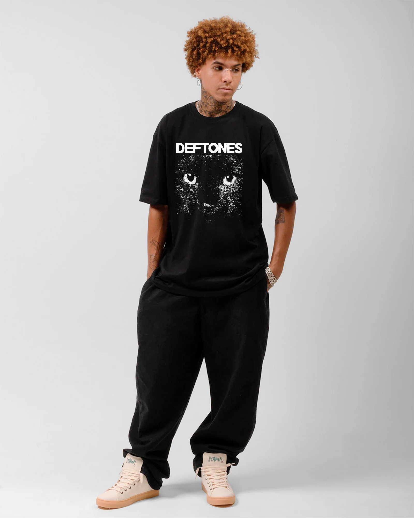 Camiseta Deftones The Cat Full Black - Image 3