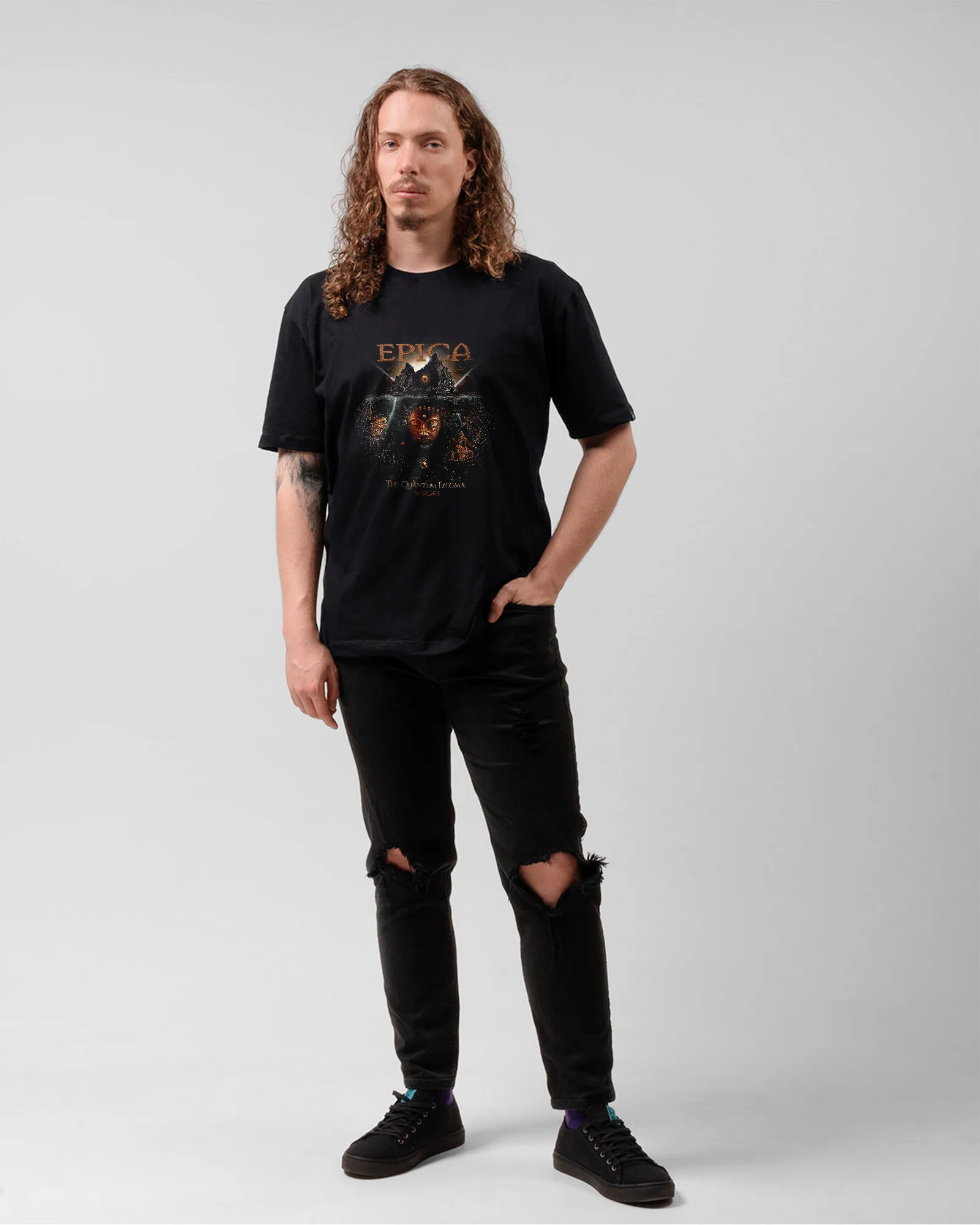 Camiseta Epica The Quantum Enigma B-Sides Preta Estampada - Image 5