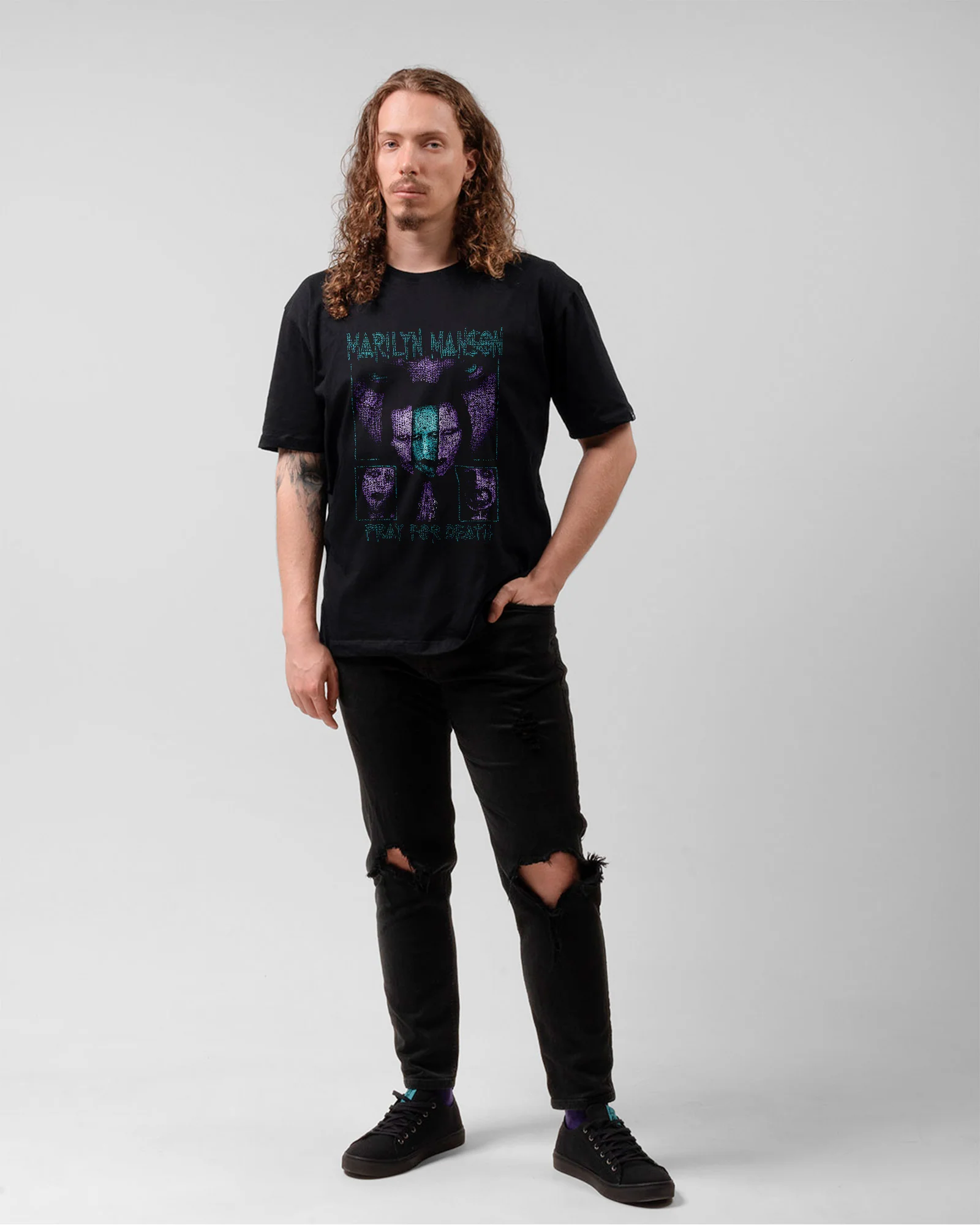 Camiseta Marilyn Manson Pray For Death - Image 5