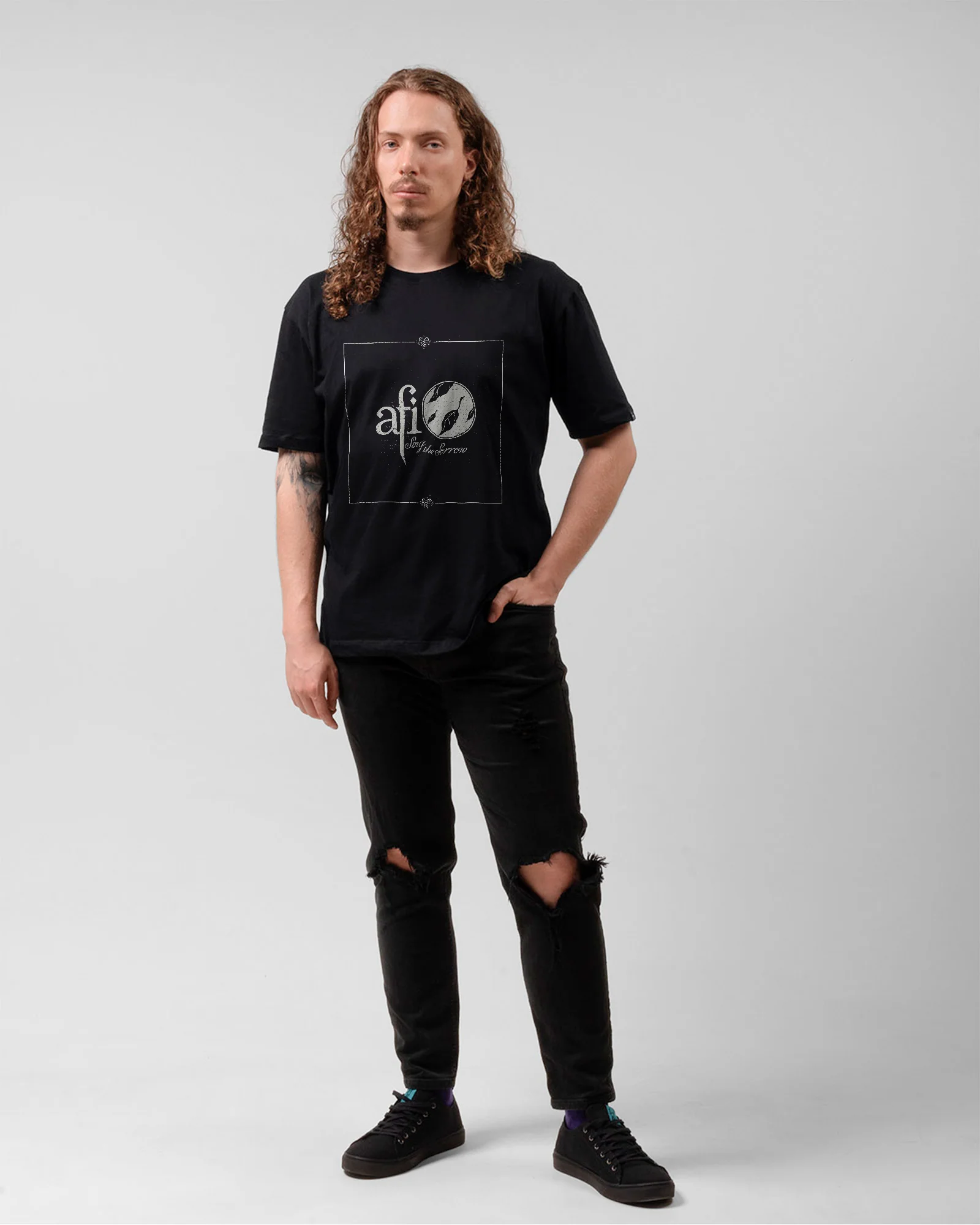 Camiseta Preta AFI Sing the Sorrow Unissex - Image 5