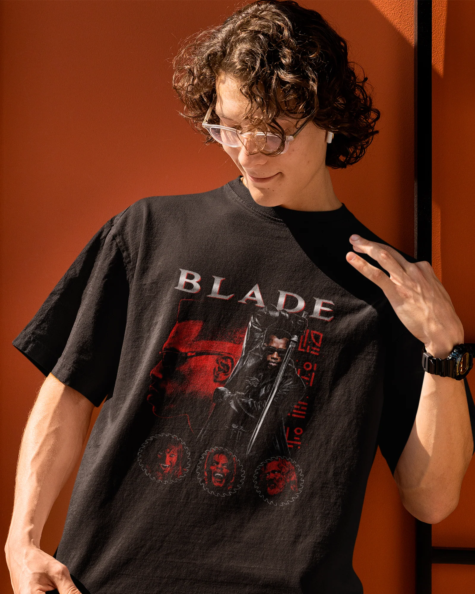 Camiseta Preta Blade Vampiros Unissex - Image 4