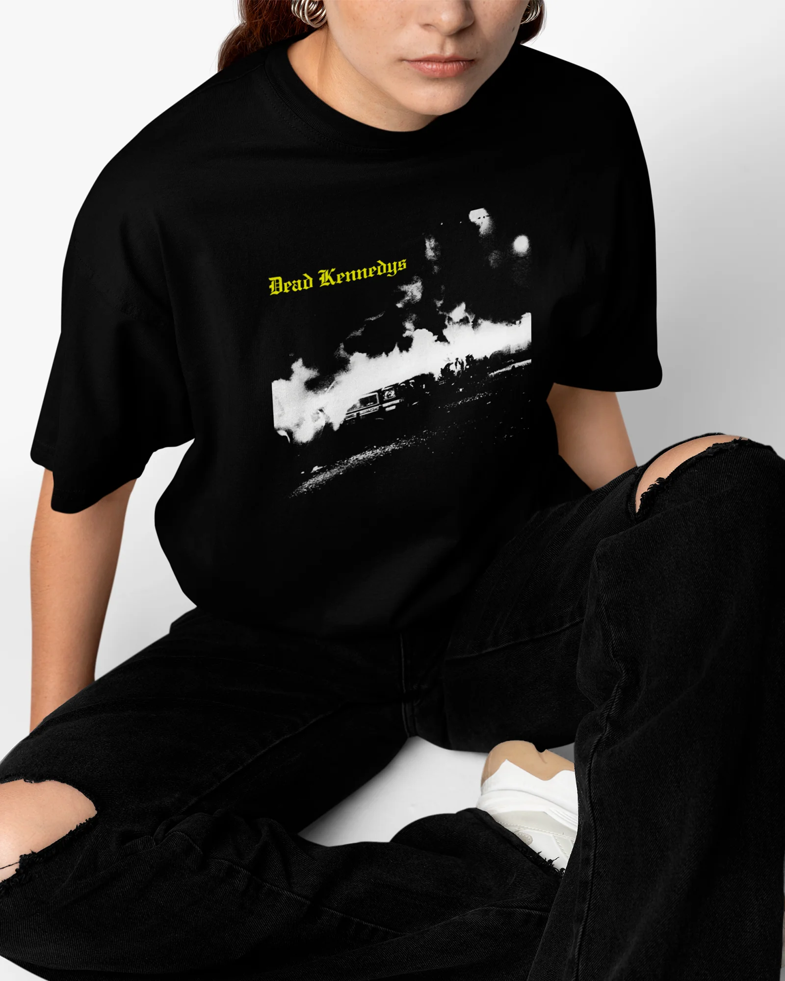 Camiseta Preta Dead Kennedys Carros em Chamas  Punk - Image 2