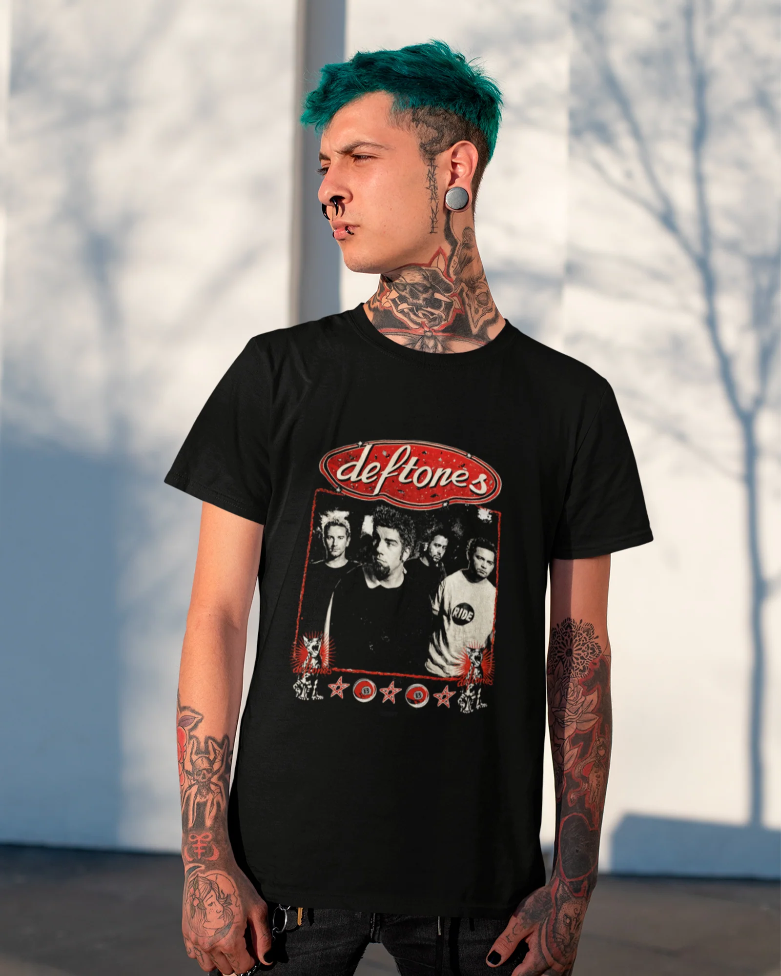 Camiseta Preta Deftones Integrantes Retrô Streetwear Unissex - Image 2