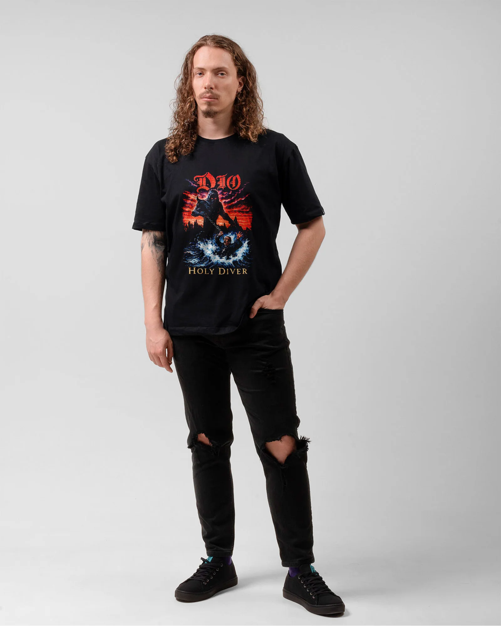 Camiseta Preta Dio Holy Diver Clássica - Image 5