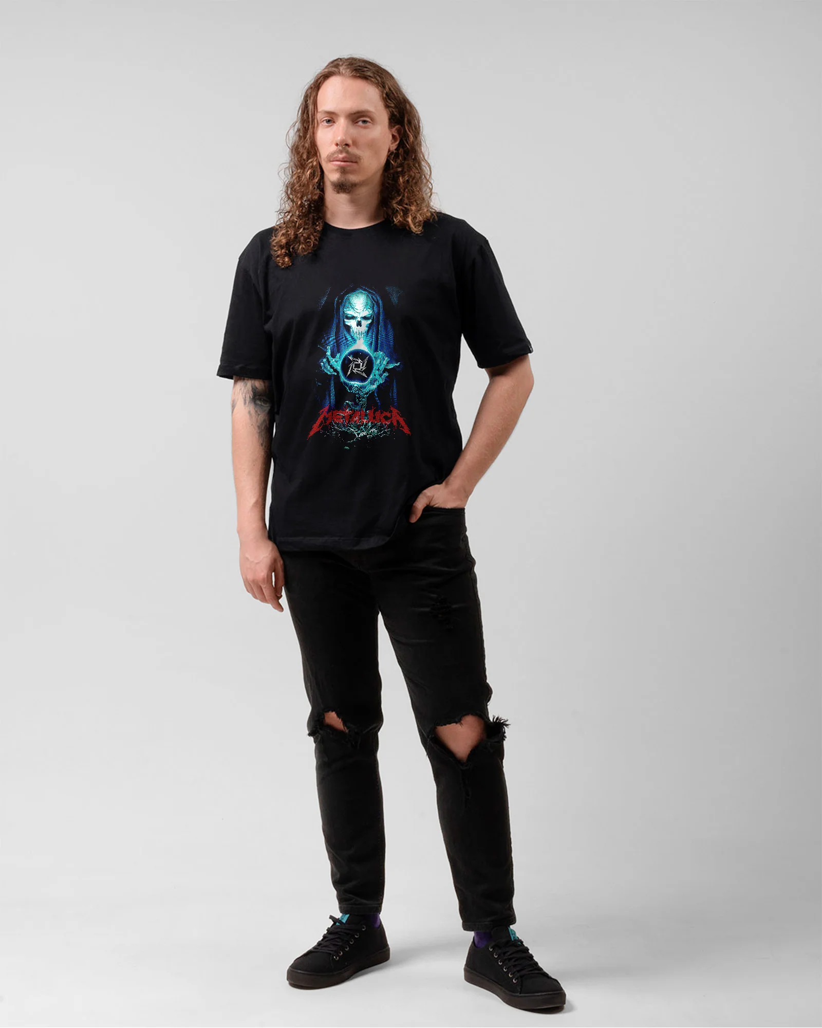 Camiseta Preta Metallica Ilusion - Image 5
