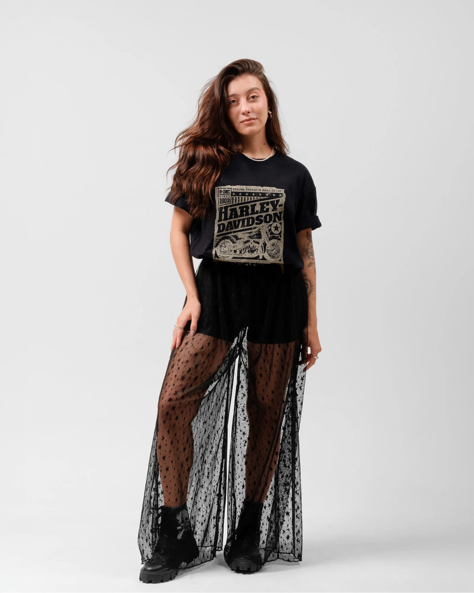 Camiseta Preta Moto Banner Motorcycles Estilo Biker - Image 4