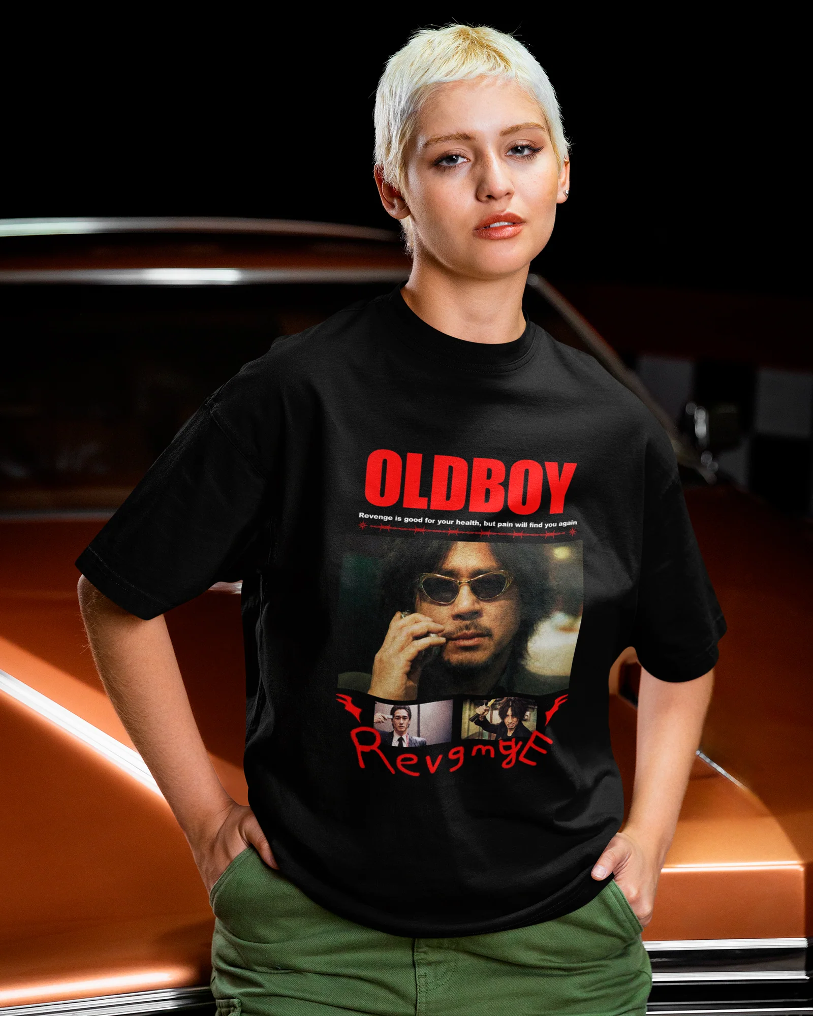 Camiseta Preta Oldboy Revenge Estilo Cult Unissex - Image 3