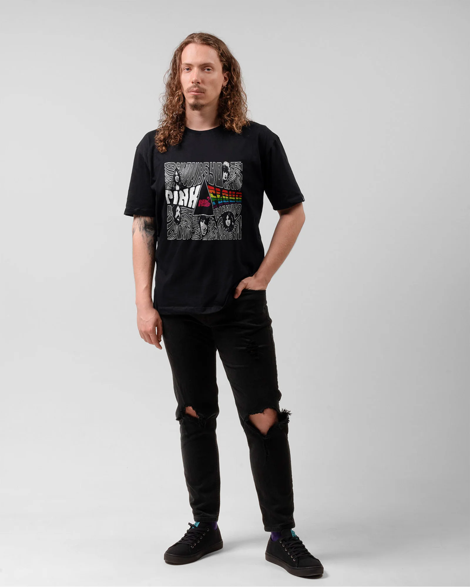 Camiseta Preta Pink Floyd Names - Image 5