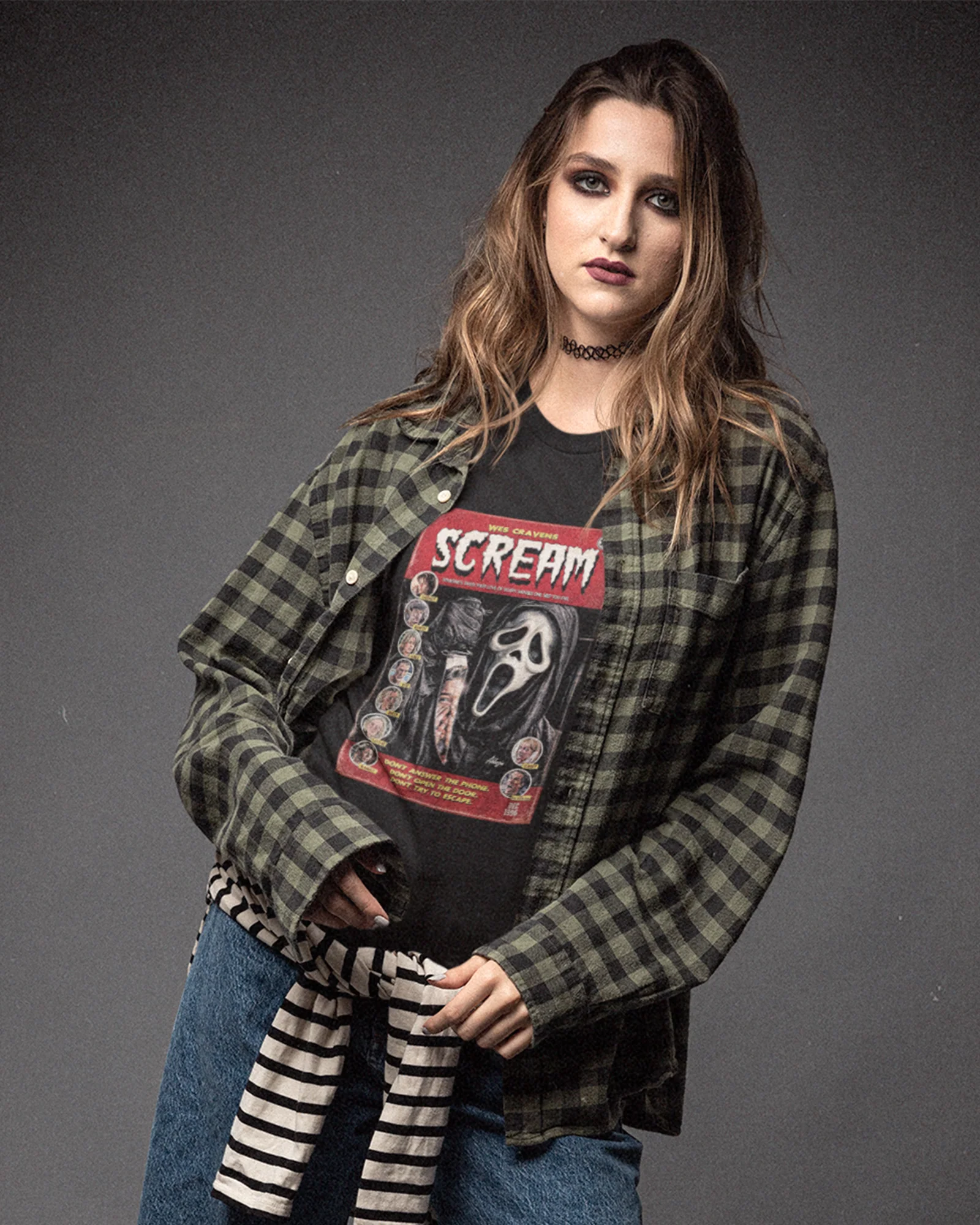 Camiseta Preta Scream Wes Craven Personagens Ghostface Unissex - Image 4