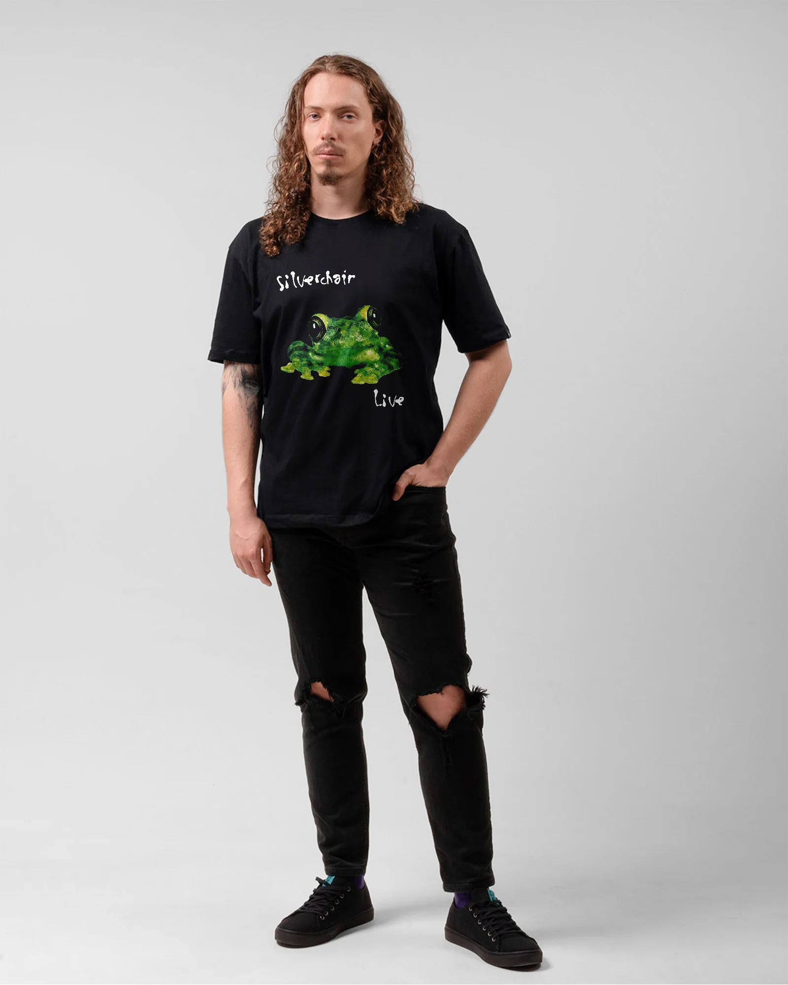 Camiseta Preta Silverchair Live Sapo Estilo Grunge Rock - Image 5