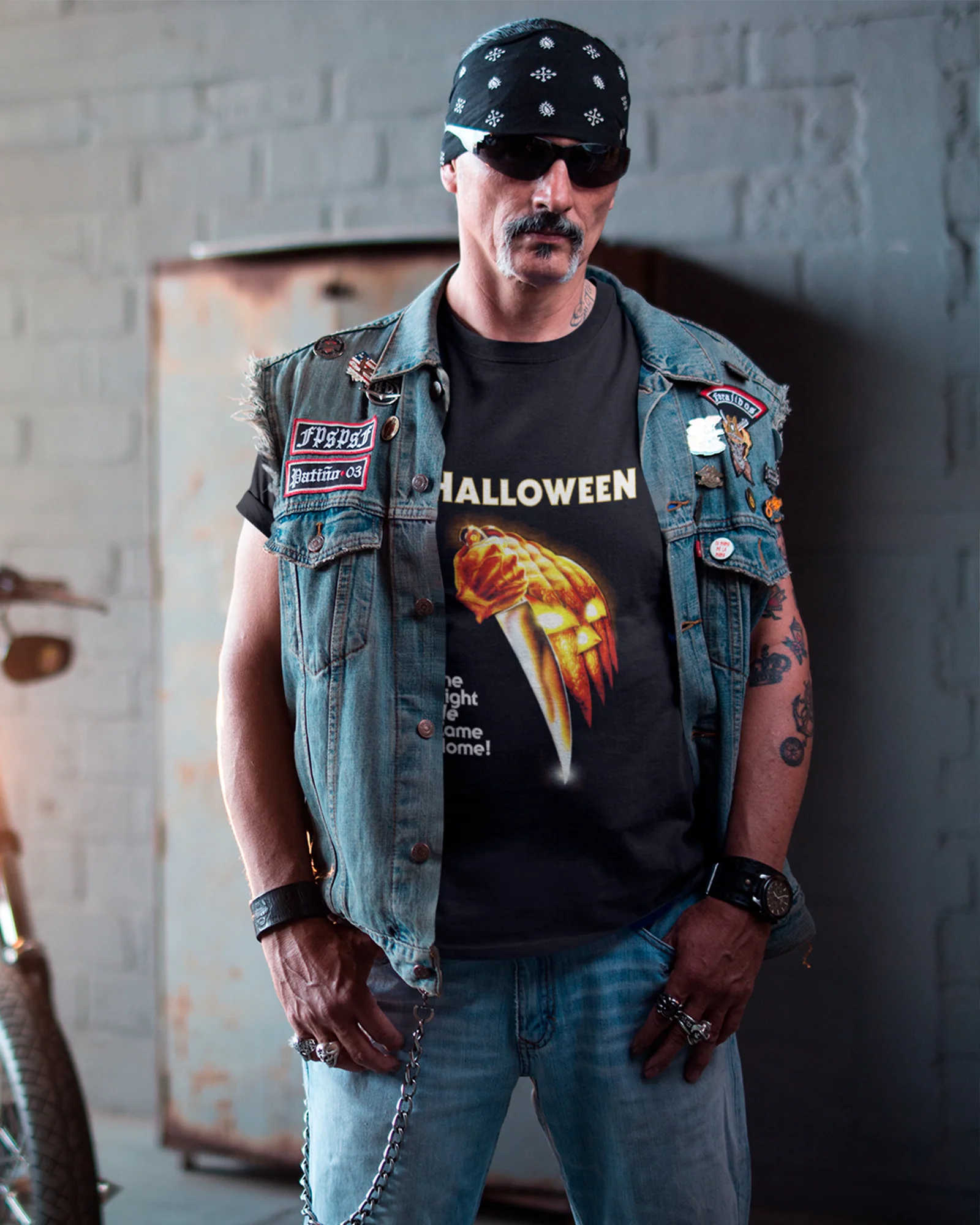 Camiseta Preta Slasher Halloween Dark Knife Unissex - Image 2