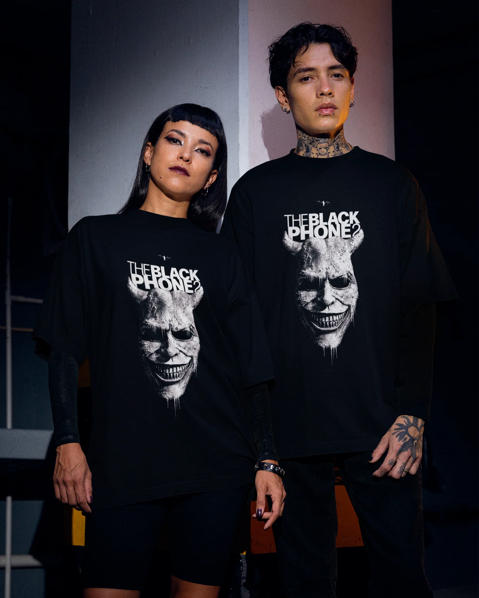 Camiseta Preta The Black Phone Máscara Unissex - Image 3
