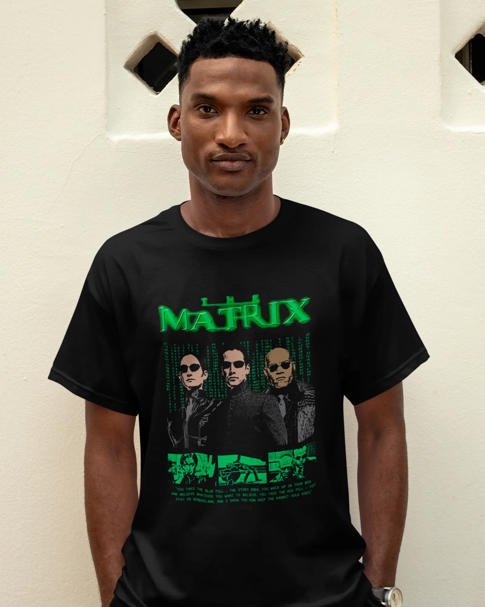 Camiseta Preta The Matrix Cartoon Arte Integrantes Estilo Unissex - Image 4