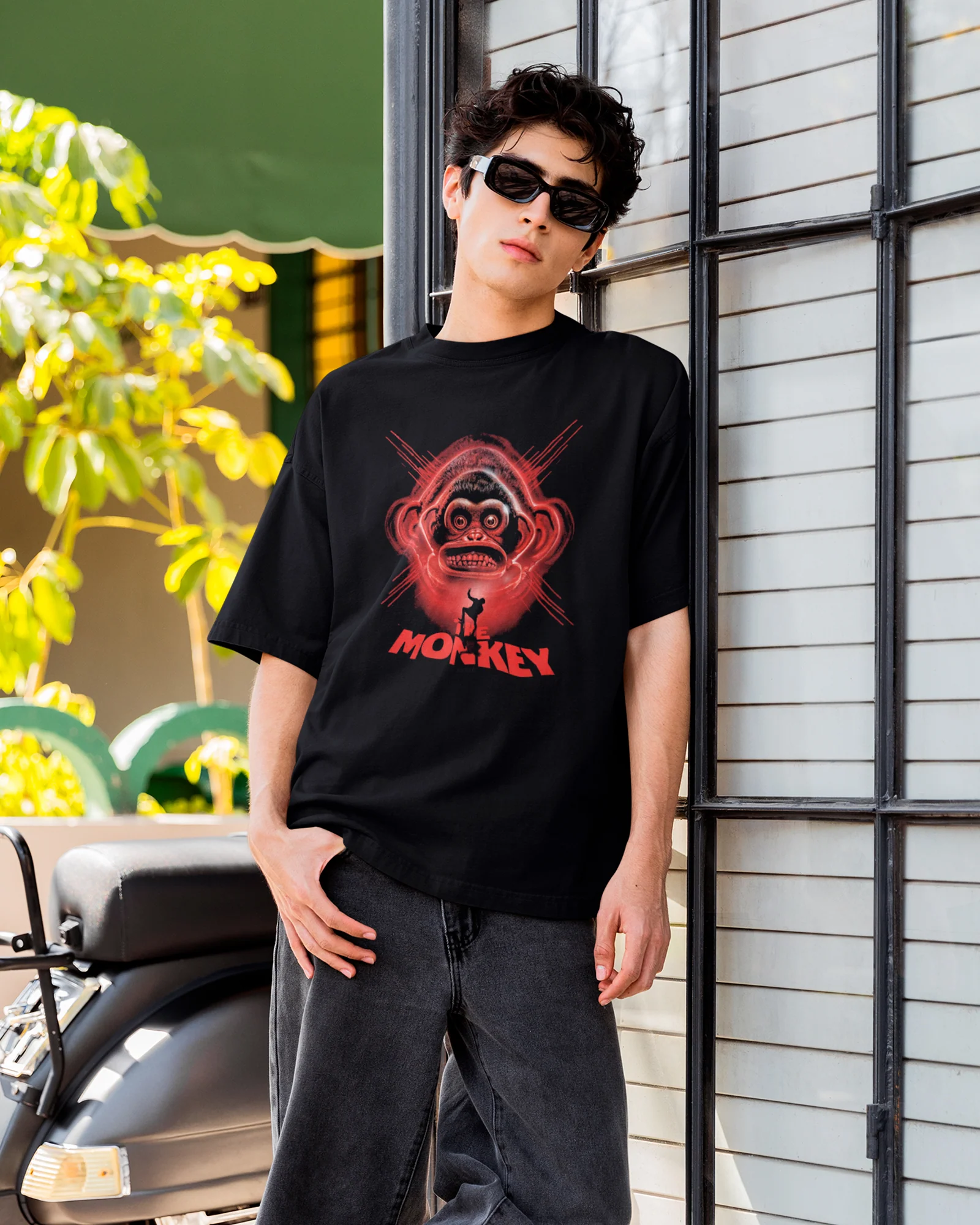 Camiseta Preta The Monkey Arte Horror Estilo Sombrio Unissex - Image 4