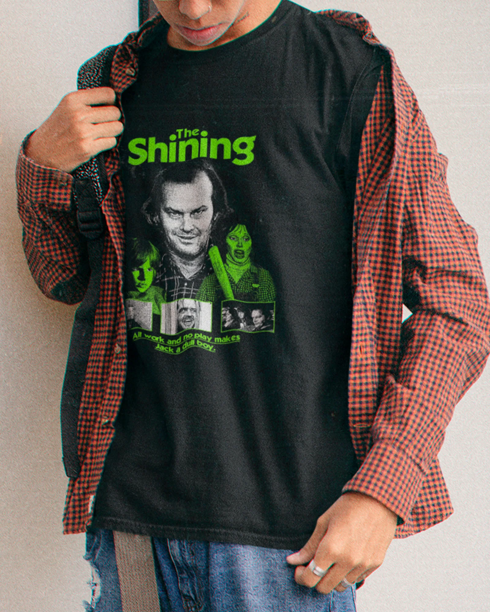 Camiseta Preta The Shining All Work and No Play Jack Unissex - Image 3