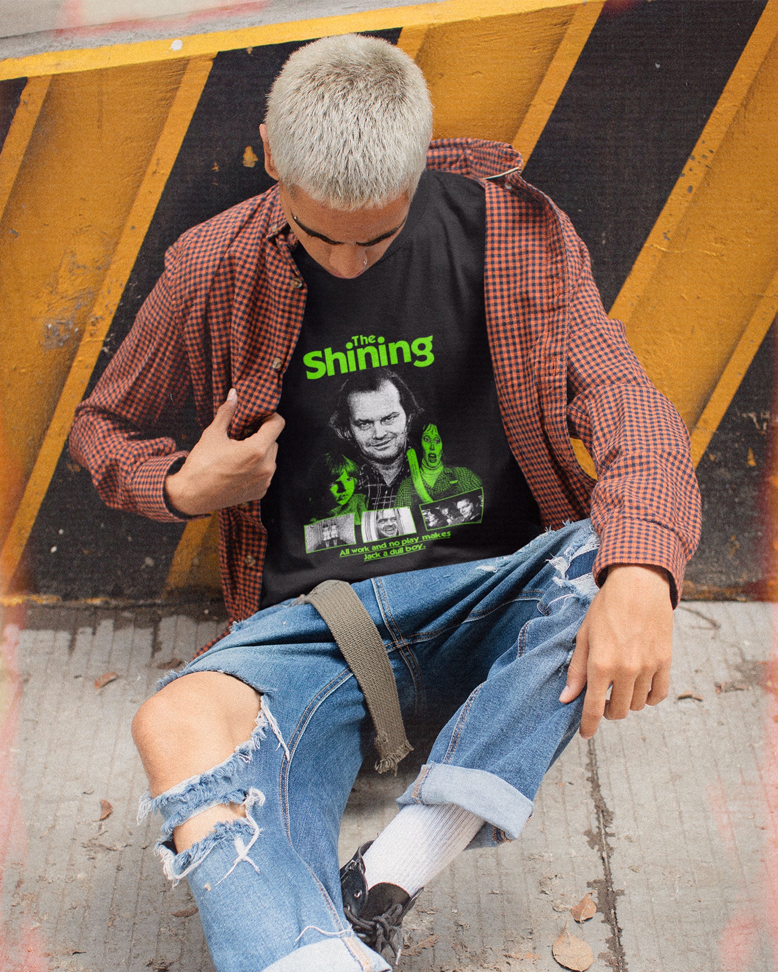 Camiseta Preta The Shining All Work and No Play Jack Unissex - Image 4