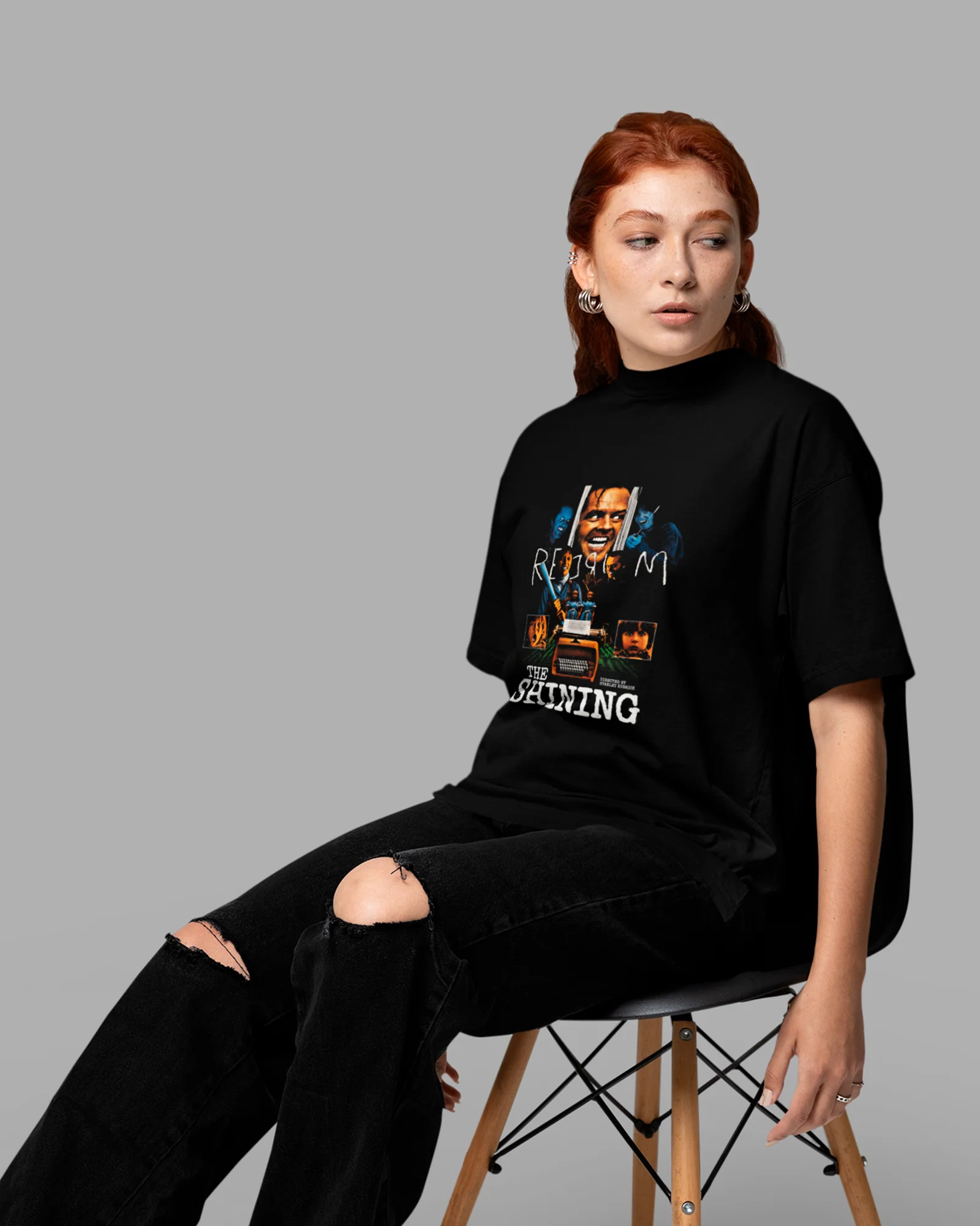 Camiseta Preta The Shining Overlook Hotel Iconic Scenes Unissex - Image 3