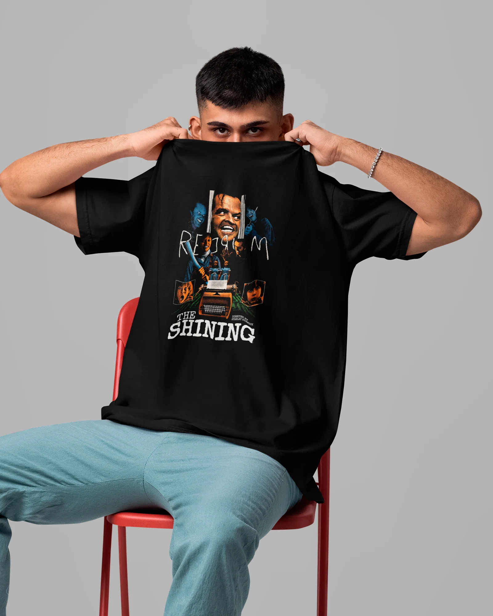 Camiseta Preta The Shining Overlook Hotel Iconic Scenes Unissex - Image 4