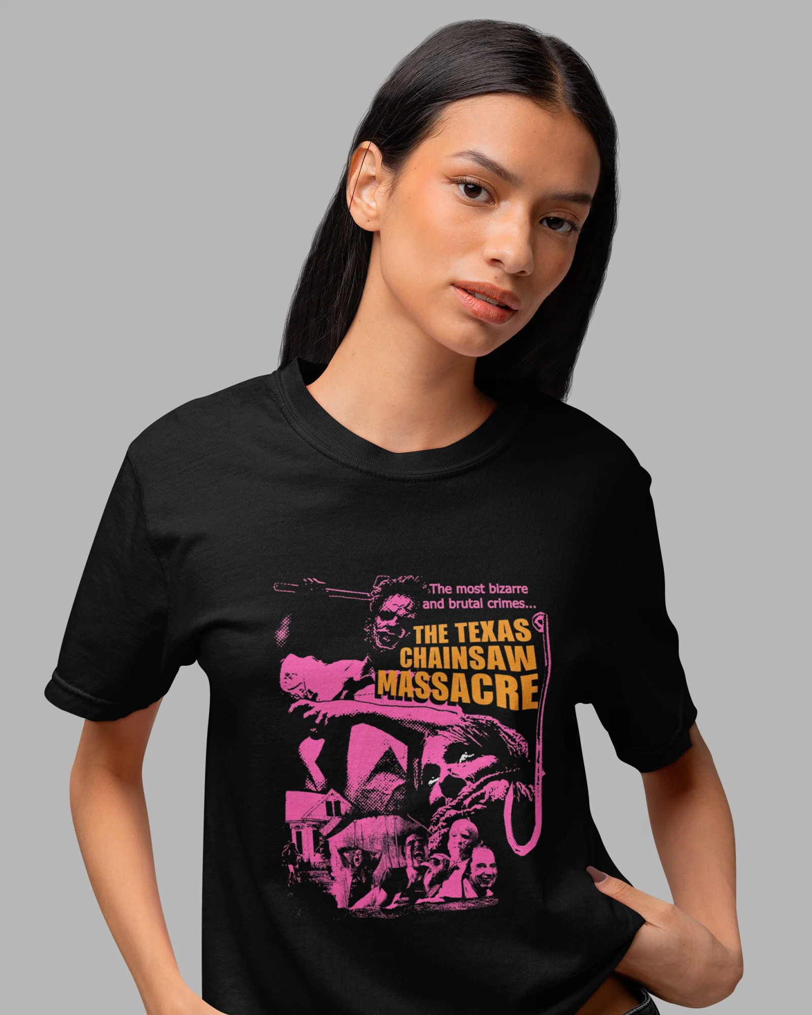 Camiseta Preta The Texas Chainsaw Massacre The Most Bizarre Unissex - Image 2