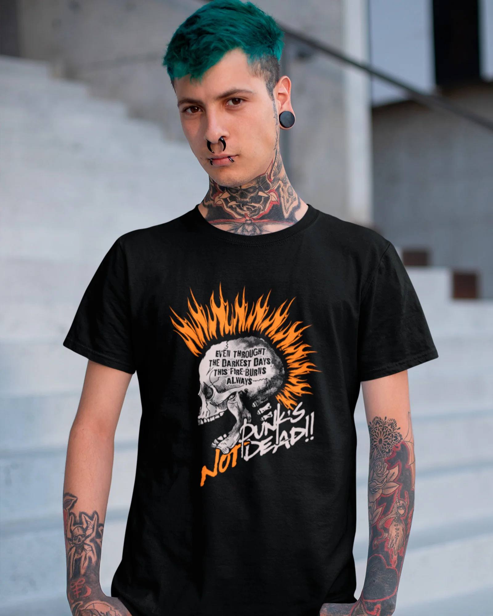 Camiseta Punk Moicano Skull - Image 2