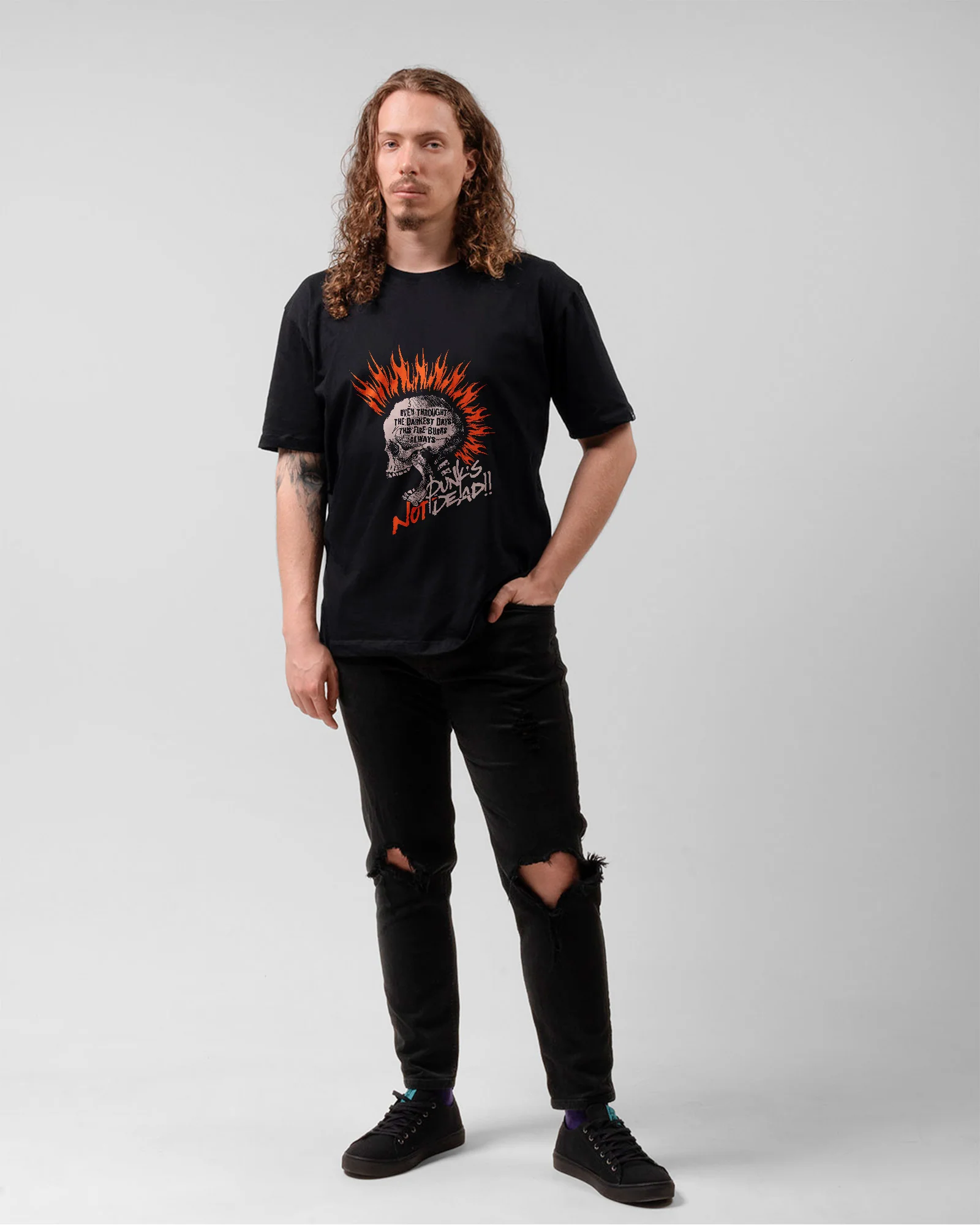 Camiseta Punk Moicano Skull - Image 5