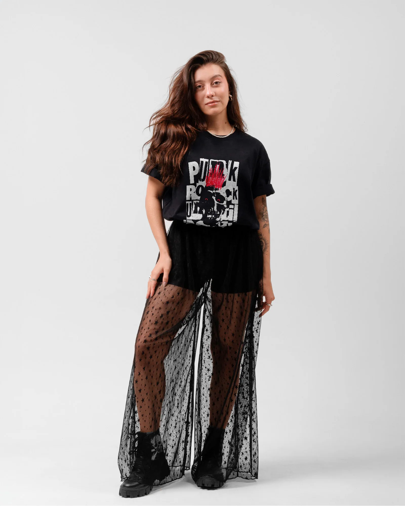 Camiseta Punk Rock Skull Retrô - Image 4