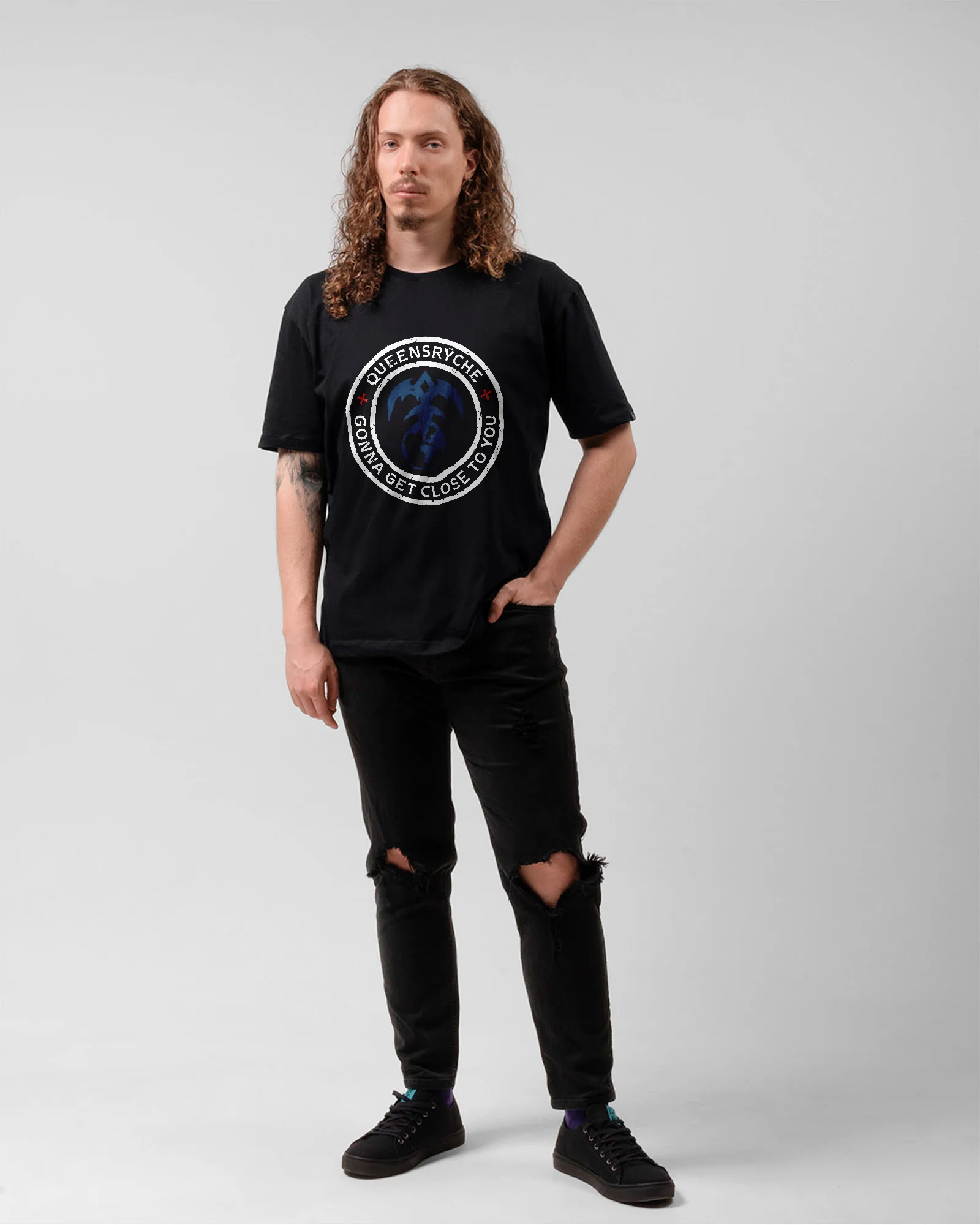 Camiseta Queensrÿche Estampa Gonna Get Close to You Preta - Image 5
