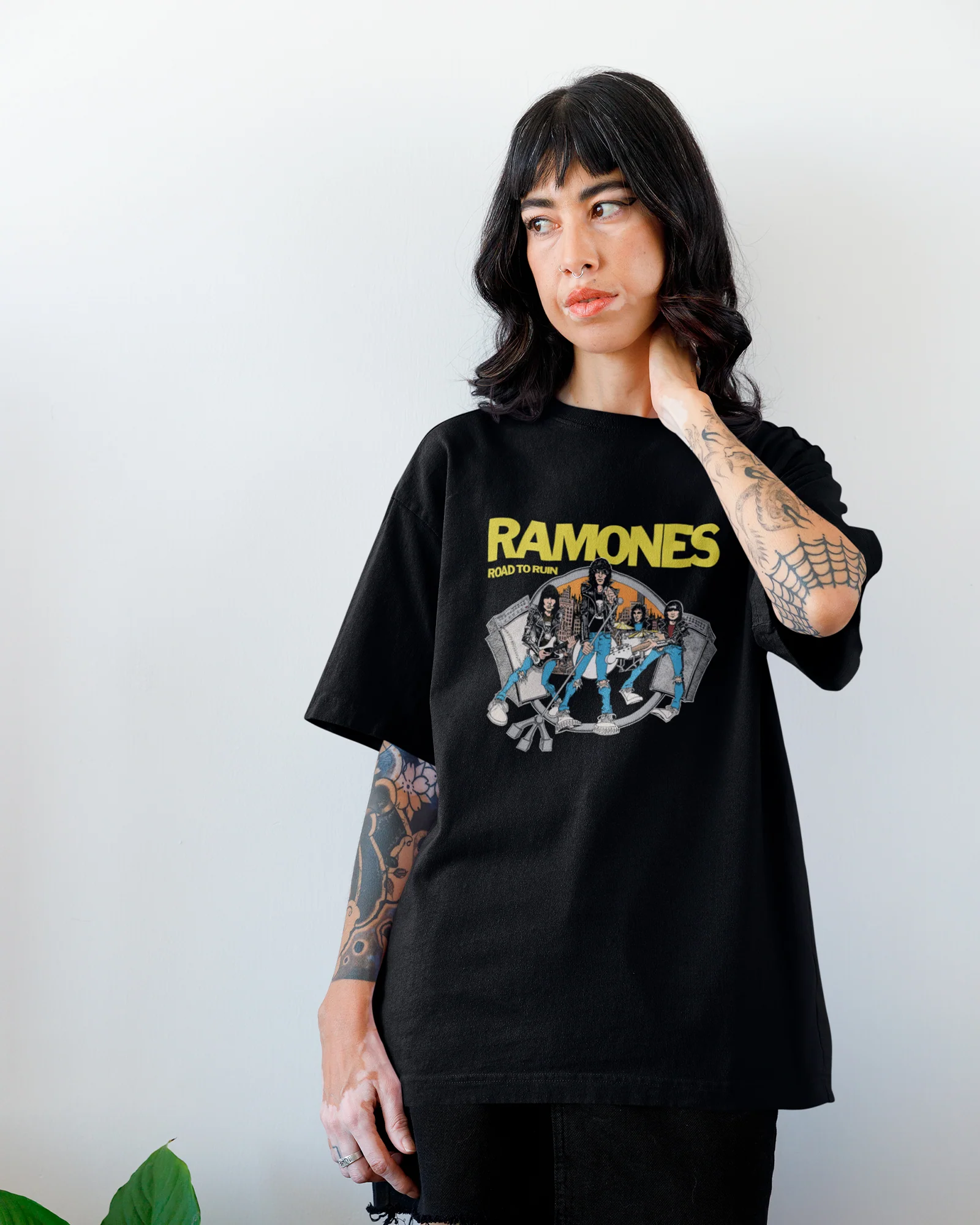 Camiseta Ramones Road to Ruin Integrantes Preta Estampada - Image 2