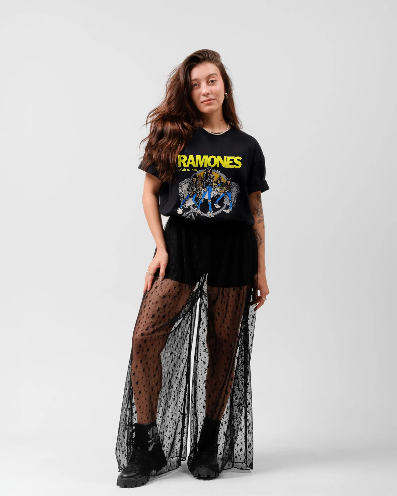 Camiseta Ramones Road to Ruin Integrantes Preta Estampada - Image 4