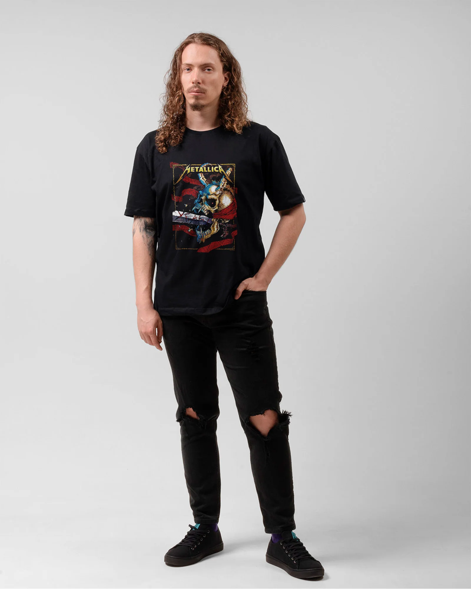 Camiseta Rock Metallica Yeah Estampa - Image 4