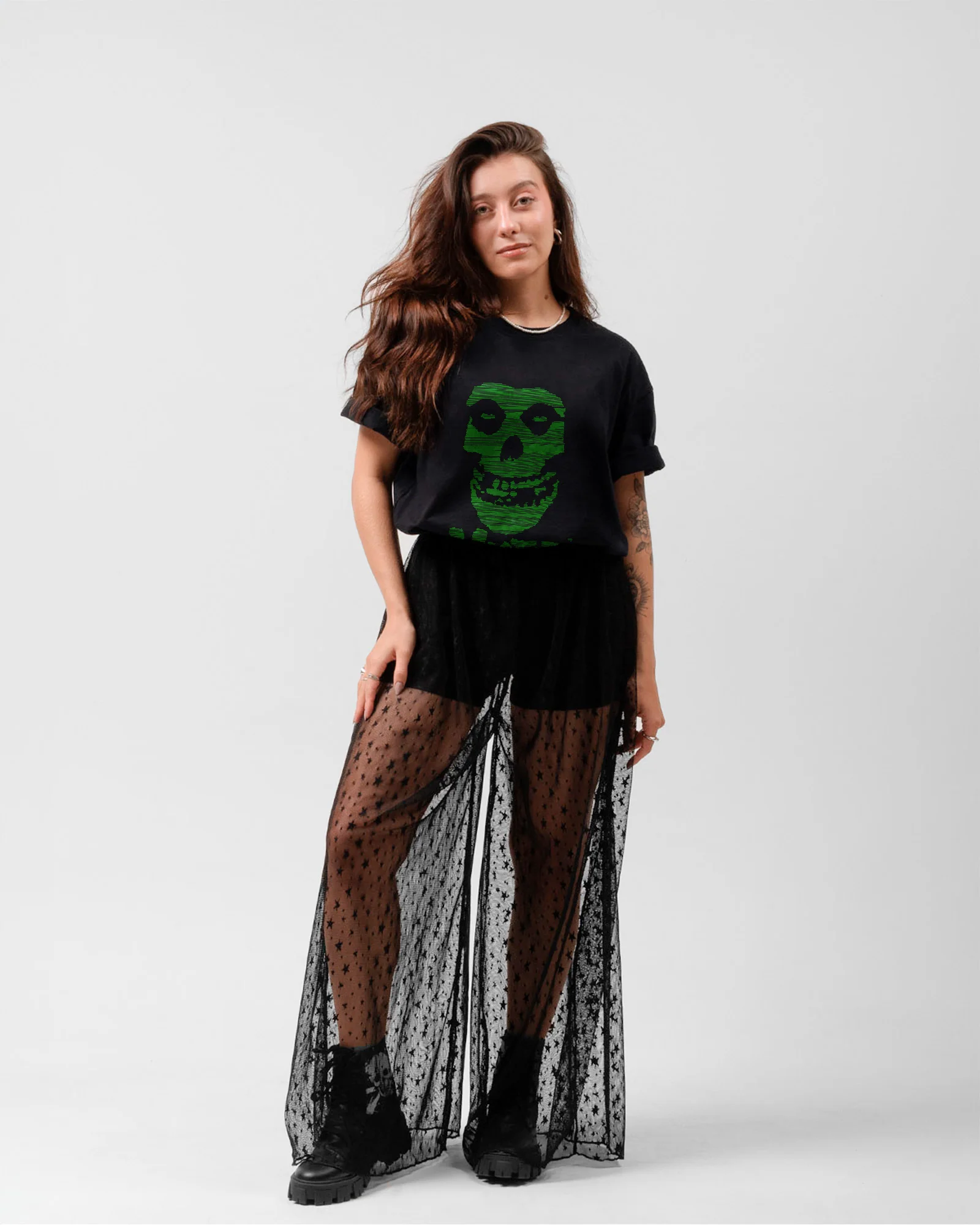 Camiseta Rock Misfits Caveira Verde - Image 4