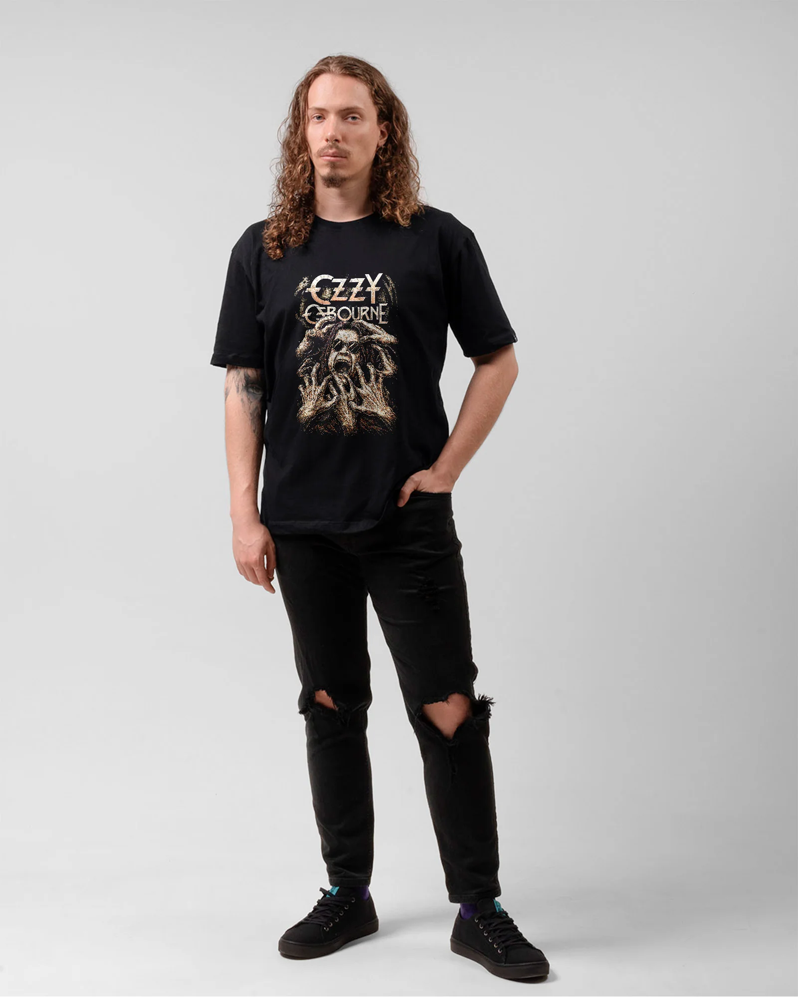 Camiseta Rock Ozzy Osbourne Hands Estampa - Image 6