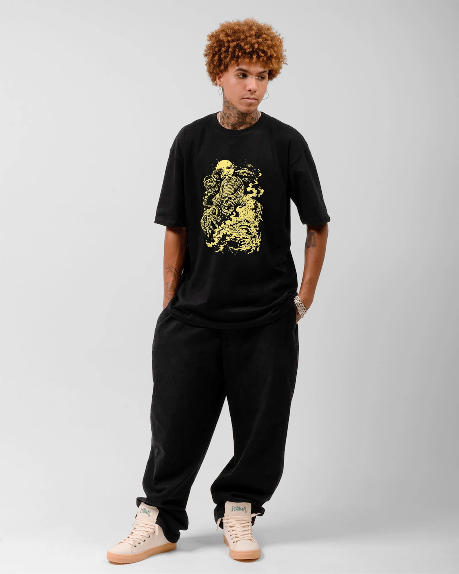 Camiseta Rock Skull Ovni Estampa - Image 3