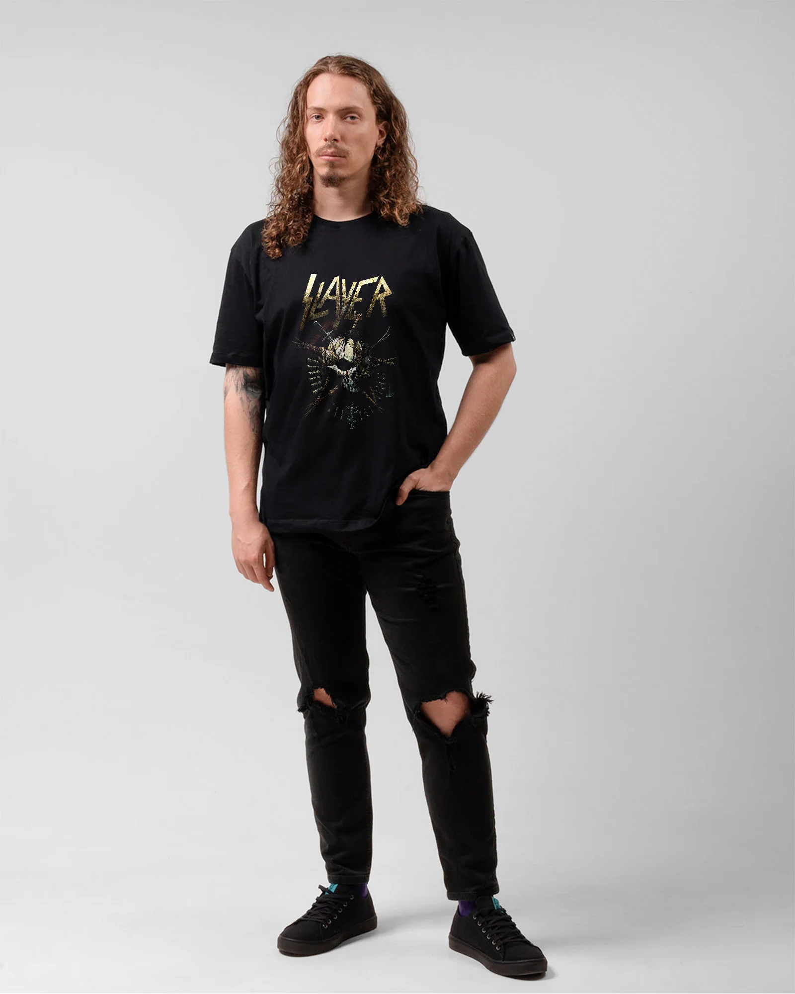 Camiseta Slayer Target Skull Thrash Metal - Image 5