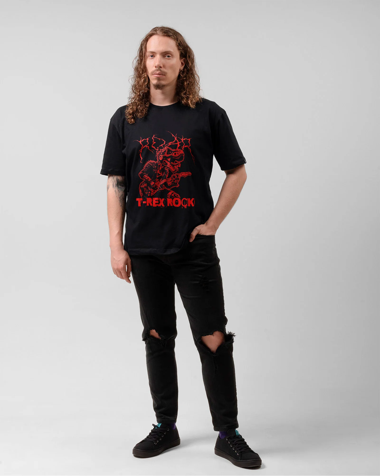 Camiseta T-Rex Rock Red Vintage - Image 5